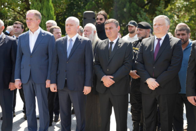A stone was laid in the Park of Glory at the site of the future monument to the volunteers who died for the freedom of Abkhazia.