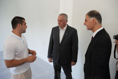 President of Abkhazia Badra Gunba inspected the new administration building of Bagmaran village in Gulripsh district today