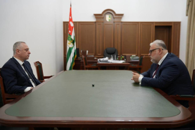 President of Abkhazia Badra Gunba received Rector of RSSU Andrey Khazin
